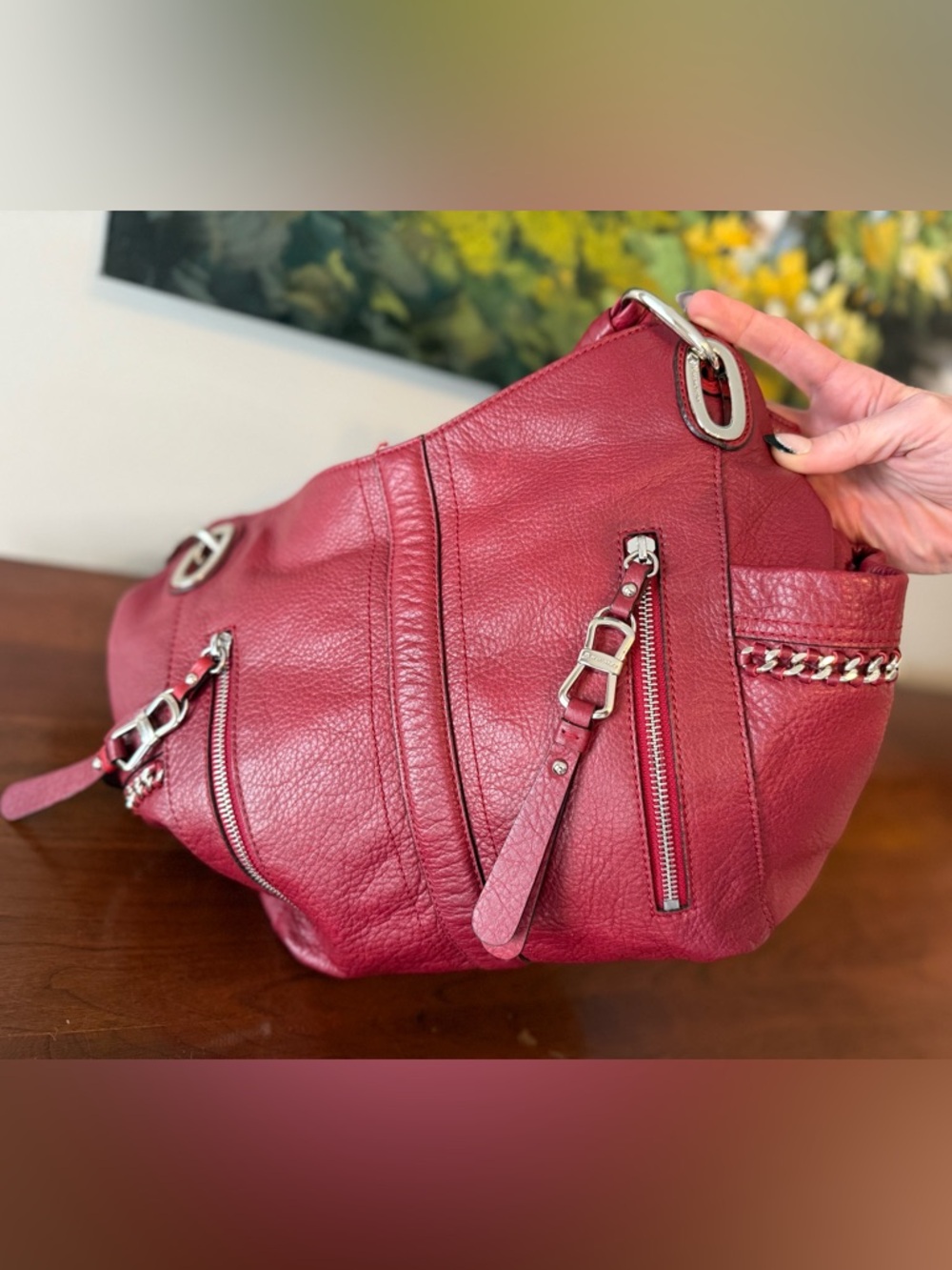 🔥 Y2K Slouchy Red Leather Bag | B. Makowsky | Leopard Lining |
Statement Tote 🔥 - Picture 5 of 15